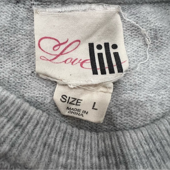 Love lili Striped Sweater Women’s Sz L - Picture 3 of 7
